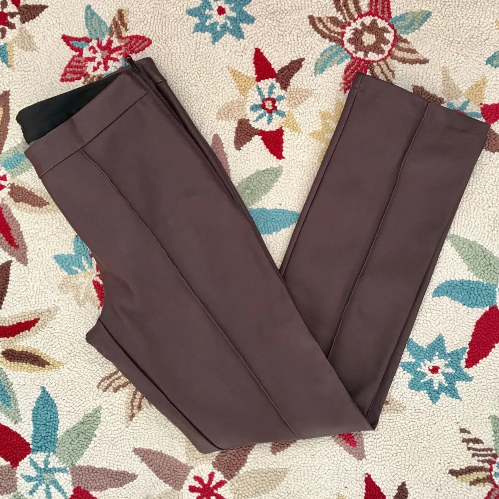 David Lerner NWOT Vegan Leather Cropped Pant